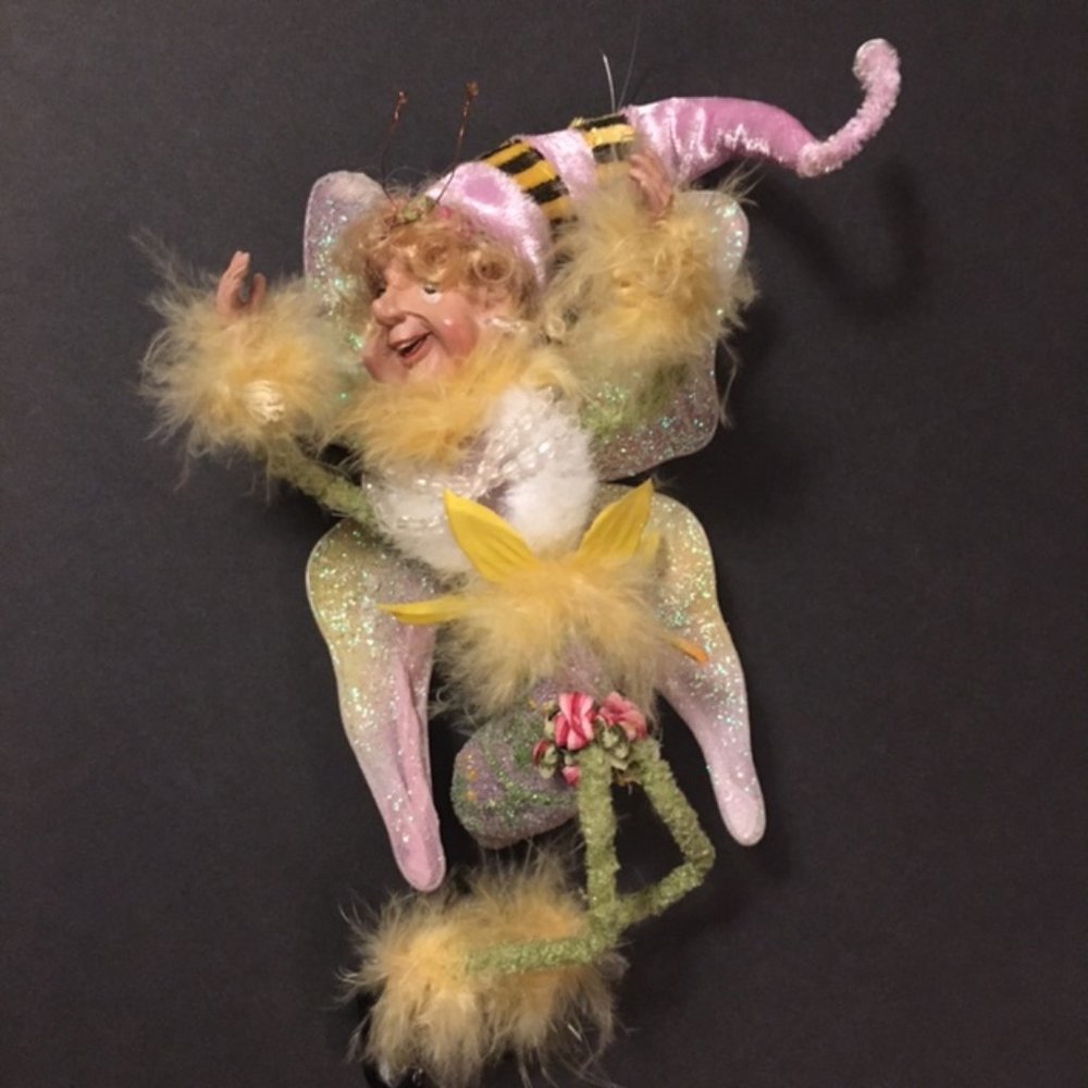 Mark Roberts Butterfly Fairy Ornament Collectible Yellow Pink